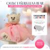 KINNEX COLLECTIONS SINCE 1997 20" Teddy Bear with Dress and Sweet 16" Embroidery (Centerpiece) B16831A-20 ~Flamingo~ view 4
