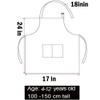 Tamicy 20 Pieces Kids Chef Hat and Apron Set - Child Kitchen Bib Aprons with Pockets Girls Boys Chef Hats for Cooking Baking Gardening Painting Wear view 2