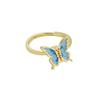 Fidget Spinner Rings for Women Daisy Butterfly Adjustable Fidget Anxiety Ring Rotatable Calming Worry Meditation Ring Anxiety Stress Relief Ring-Bule Butterfly view 1