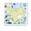 Larsen Puzzles Iceland Map with Animals 81 Piece Children's Educational Jigsaw Puzzle view 2