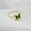 Pingyongchang Fidget Spinner Rings for Women Daisy Butterfly Adjustable Fidget Anxiety Ring Rotatable Calming Worry Meditation Ring Anxiety Stress Relief Ring-Green Butterfly view 2