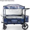 WONDERFOLD Stroller Rain Cover Made with Premium, Lightweight Transparent Sheet Featuring Small Ventilation Holes and Easy Access Hook-and-Loop Entrance (Fits Only X4 & X4M) view 2