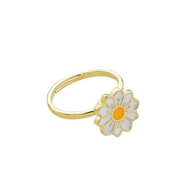 Pingyongchang Fidget Spinner Rings for Women Daisy Butterfly Adjustable Fidget Anxiety Ring Rotatable Calming Worry Meditation Ring Anxiety Stress Relief Ring-Flower
