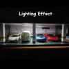 1/24 Scale Die-cast Car Garage Display Case with Clear Acrylic Cover and LED Lighting for 4 Parking Space (1:24-4 Parking Green) view 3