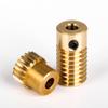 CNBTR 20 T Brass Gear Wheel & Gear Shaft Kits 0.5 Modulus Set 1:20 Reduction Ratio view 2
