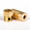 CNBTR 20 T Brass Gear Wheel & Gear Shaft Kits 0.5 Modulus Set 1:20 Reduction Ratio view 3