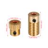 CNBTR 20 T Brass Gear Wheel & Gear Shaft Kits 0.5 Modulus Set 1:20 Reduction Ratio view 4