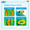 GLACER Kids Inflatable Bouncer Slide, Indoor Outdoor Bounce House w/Splash Pool, 2 Water Slides, Climb Wall, Basketball Rim & Water Cannon, Backyard Water Park for 3-10 Years Old (without Air Blower) view 4