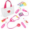 Liberry Doctor Kit for Toddlers 3-5 Years Old, 18-Piece Doctor Bag Pretend Play Toys, Durable Medical Kit with Toy Stethoscope, Pink Doctor Gift for Girls view 1