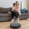 Totority Simulation Automatic Floor Sweep Robot Vacuum Toy Kids Vacuum Robot Cleaner Toy Floor Sweeping Plaything Playhouse Simulation Appliances Black view 4
