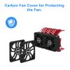 RC Car Motor Heatsink Cooling Fans Surpass Hobby Twin 30mm RC Motor Fan with Red Metal Heatsink 4068 4274 Brushless Motor Heatsink fit for 1/8 1/7 RC Car 40mm 42mm Motors view 3