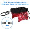 RC Car Motor Heatsink Cooling Fans Surpass Hobby Twin 30mm RC Motor Fan with Red Metal Heatsink 4068 4274 Brushless Motor Heatsink fit for 1/8 1/7 RC Car 40mm 42mm Motors view 4