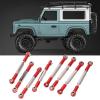 VGEBY Metal Steering Linkage, Aluminum Alloy Adjustable Steering Linkage, 8Pcs Metal Pull Rod for C14 C24 B14 MN D90 D91(red) view 2