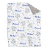 Personalized Elephant Baby Blankets with Name, Custom Heart Elephant Super Soft Minky Blankets for Baby Boys, Customized Blue Elephant Blankets Newborns Nursery Decor view 1