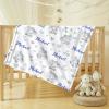 Personalized Elephant Baby Blankets with Name, Custom Heart Elephant Super Soft Minky Blankets for Baby Boys, Customized Blue Elephant Blankets Newborns Nursery Decor view 3