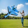 GoolRC FX620 RC Airplane, 2.4GHz Remote Control Airplane, 2 Channel RC Plane, SU-35 RC Glider EPP Aircraft Model with 3-Axis Gyro, Outdoor Flight Toys for Teens and Adults with 2 Battery (Blue) view 2