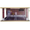 1/18 Scale Model Car Display Case - 1:18 Car Garage Display Case with Clear Acrylic Cover and LED Lighting for Die-Cast Cars, 2 Parkings Red view 3