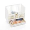 Odoria 1/12 Miniature Baby Crib Dollhouse Nursery Accessories view 2