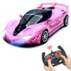 Yomwet Remote Control Car, Pink RC Cars for Girls, Rechargeable RC Racing, Electric Power On Road High Speed Drift Model Vehicle Toy with Led Headlight, Birthday for Kids Age 3+ view 1
