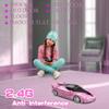 Yomwet Remote Control Car, Pink RC Cars for Girls, Rechargeable RC Racing, Electric Power On Road High Speed Drift Model Vehicle Toy with Led Headlight, Birthday for Kids Age 3+ view 2
