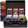 SLAB ARMOR 3 Row Graded Card Storage Box PSA Slab Case For Graded cards Hold 120+ Slabs Graded Card Case PSA Graded Card Storage Sports Baseball Card Collector Gifts TSA approved lock (BLACK) view 1