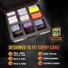 SLAB ARMOR 3 Row Graded Card Storage Box PSA Slab Case For Graded cards Hold 120+ Slabs Graded Card Case PSA Graded Card Storage Sports Baseball Card Collector Gifts TSA approved lock (BLACK) view 2