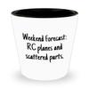 realpeoplegoods RC Planes Gift - RC Aircraft Ceramic Shot Glass - RC Plane Pilot Present - Radio Controlled Aircraft - Rc Planes And Scattered Parts view 1