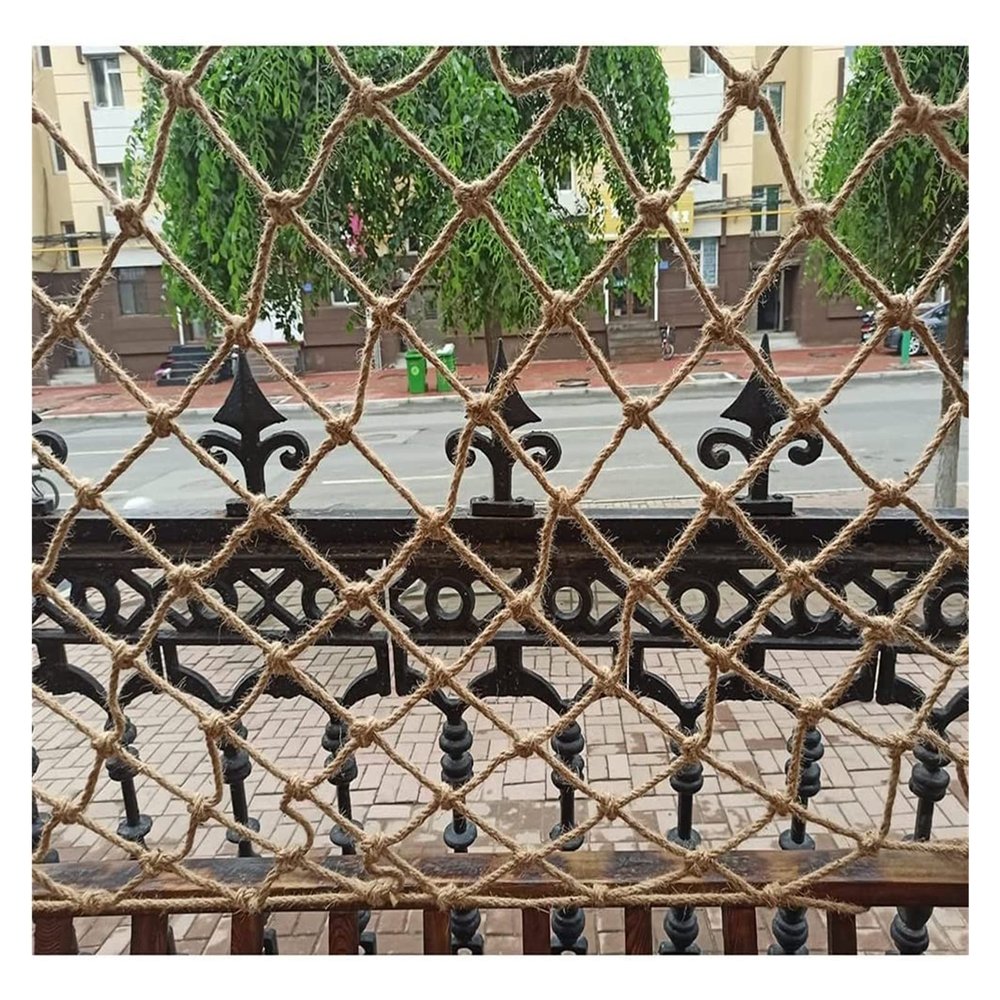 Children Safety Rope Net Playground Netting Indoor Ceiling Decor Hemp Rope Net Stair Anti Falling Net Heavy Duty Treehouse Cargo Net (Size : 1 * 10m(3 * 33ft))