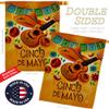Ornament Collection Dance de Mayo House Flag Eagle Set Summertime Cinco Party Cactus Pinata Sombrero Mexican Fiesta Outdoor Decoration Banner Small Garden Yard Gift Double-Sided, Made in USA view 3