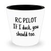realpeoplegoods RC Planes Gift - RC Aircraft Ceramic Shot Glass - RC Plane Pilot Present - Radio Controlled Aircraft - If I Duck You Should Too view 1
