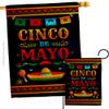 Ornament Collection Party de Mayo Garden House Flag Set Summertime Cinco Cactus Pinata Sombrero Mexican Fiesta Outdoor Decoration Banner Small Yard Gift Double-Sided, Made in USA view 1