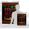 Ornament Collection Party de Mayo Garden House Flag Set Summertime Cinco Cactus Pinata Sombrero Mexican Fiesta Outdoor Decoration Banner Small Yard Gift Double-Sided, Made in USA view 2