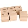 Artemio Set of 6 Square Pie Boxes in Wood - 6 x 6 x 6 cm view 1