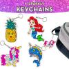 BRYTE Backpack Bling Kit - Multicolor, 4+ Years, 16 Compartments - Diamond Art Case for Kids, Unicorn & Mermaid Gem Art Set with Keychains, Stickers & Jewelry view 4
