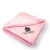 Custom Embroidery Nursery Bedding Baby Blankets for Boys & Girls Smiley Hippopotamus Polyester Soft Plush Receiving Swaddle Pink Personalized Text Name Here view 1