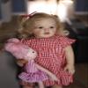Angelbaby Realistic Big Reborn Toddler Girl Dolls 28inch Cute Soft Silicone Reborn Baby Doll Look Real Life Blonde Hair Princess Weighted Babies Toys for Kid Birthday Gifts view 1