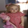 Angelbaby Realistic Big Reborn Toddler Girl Dolls 28inch Cute Soft Silicone Reborn Baby Doll Look Real Life Blonde Hair Princess Weighted Babies Toys for Kid Birthday Gifts view 3