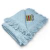 Custom Embroidery Nursery Bedding Baby Blankets for Boys & Girls Suriname Cotton Soft Receiving Swaddle Blue Personalized Text Name Here view 1