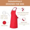 Cooking Apron for Kids, Cotton Apron with Pocket and Chef Hat Set, Toddler (2-5 yo), Black view 2