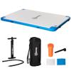 Outsunny 10 x 7ft Water Inflatable Floating Dock, Inflatable Platform Island, Large Floating Mat Raft with Air Pump & Backpack, for Pool, Beach, Ocean, White view 1