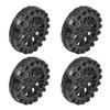 Heyiarbeit 30mm Plastic RC Car Wheel Tires DIY Model Robots 4pcs, Black view 1