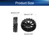 Heyiarbeit 30mm Plastic RC Car Wheel Tires DIY Model Robots 4pcs, Black view 2