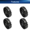 Heyiarbeit 30mm Plastic RC Car Wheel Tires DIY Model Robots 4pcs, Black view 3