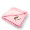 Custom Embroidery Nursery Bedding Baby Blankets for Boys & Girls Cello Music Polyester Soft Plush Receiving Swaddle Pink Personalized Text Name Here view 1