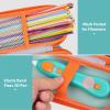 GWCASE Case Compatible with 3Doodler Start+ Essentials 3D Printing Pen for Kids, Travel Organizer Carryer for Filament Refill Packs, Micro-USB Charger (Box Only)- Green with Orange Zippper view 4