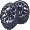 Heyiarbeit 2pcs 30mm Dia 2 Inner Hole Dia 8mm Thick Plastic RC Car Wheel Black Silver view 1