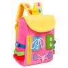Busy Board - Toddler Backpack with Buckles and Learning Activity Toys - Develop Fine Motor Skills and Basic Life Skills - Learn to Tie Shoes - Children's Travel Toy (Pink) view 1