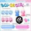 124 Pcs Gender Reveal Decorations Kit, Party Supplies With 36'' Balloon, Boy OR Girl Foil Balloon, Paper Pompoms, Tablecloth, Photo Props view 2