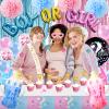 124 Pcs Gender Reveal Decorations Kit, Party Supplies With 36'' Balloon, Boy OR Girl Foil Balloon, Paper Pompoms, Tablecloth, Photo Props view 4