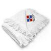 Custom Embroidery Nursery Bedding Baby Blankets for Boys & Girls Dominican Republic Cotton Soft Receiving Swaddle White Personalized Text Name Here view 1